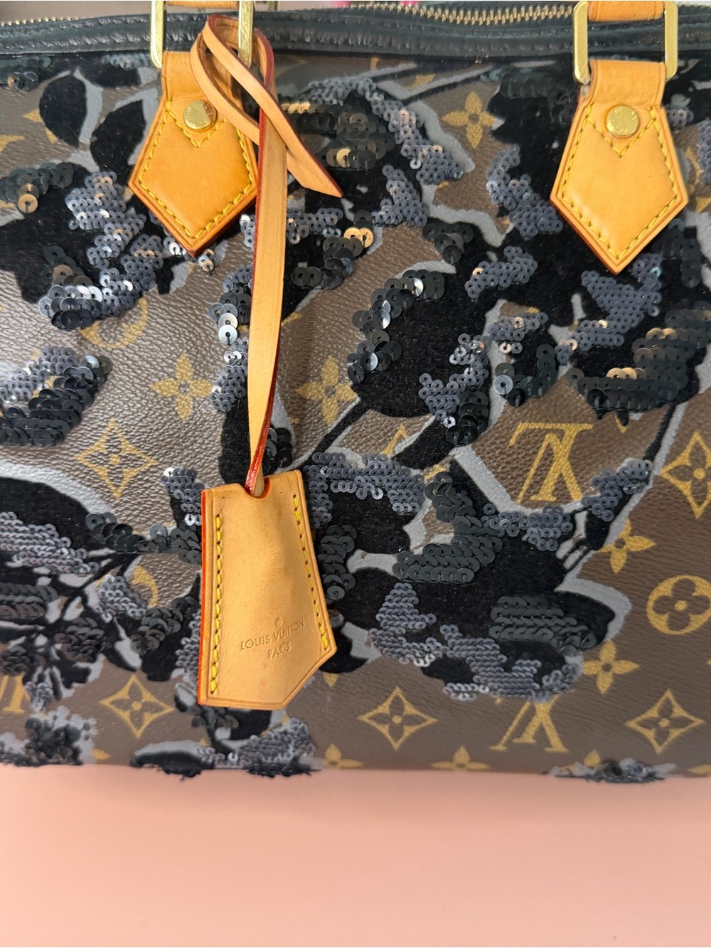 Louis Vuitton Limited Edition Monogram Fleur de Jais Speedy 30 eBay COA *Rare* - Picture 3 of 13